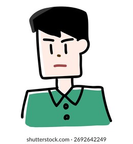 Hand drawn vector illustration of a man.