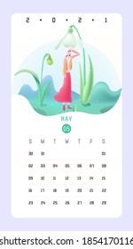 Hand drawn vector illustration materials in 2021 Taiwan calendar