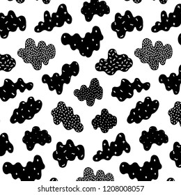 Hand drawn vector illustration of memphis pattern.Abstract wallpaper.