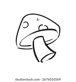 Hand drawn vector illustration of Mushroom isolated on white background