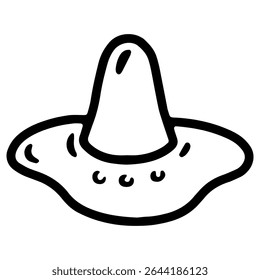 Hand drawn vector illustration of a nipple shield for breastfeeding, linear style