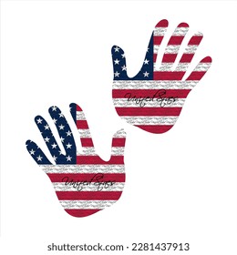 Hand drawn vector illustration with north united states flag pattern great for poster, magazine and web design