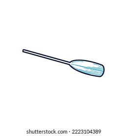 Hand drawn vector illustration. An oar