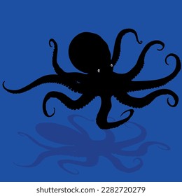 Hand drawn vector illustration of octopus