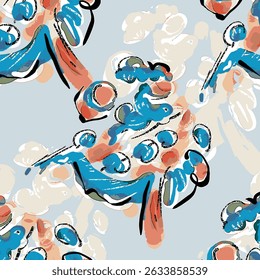 Hand drawn vector illustration Oil on canvas. colorful paint brush stroke painting, Abstract art vector illustration. Brushstrokes of paint. modern Art. Prints, wallpapers.