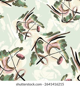 Hand drawn vector illustration Oil on canvas. colorful paint brush stroke painting, Abstract art vector illustration. Brushstrokes of paint. modern Art. Prints, wallpapers.