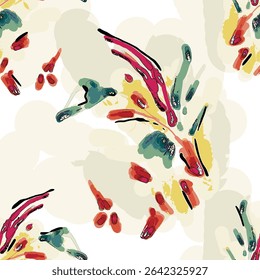 Hand drawn vector illustration Oil on canvas. colorful paint brush stroke painting, Abstract art vector illustration. Brushstrokes of paint. modern Art. Prints, wallpapers.
