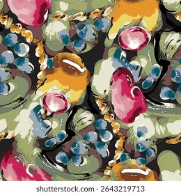 Handgetekende vectorillustratie Olie op canvas. kleurrijke verf penseelstreek schilderij, Abstracte kunst vector illustratie. Penseelstreken van verf. moderne kunst. Prints, wallpapers.
