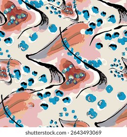 Handgetekende vectorillustratie Olie op canvas. kleurrijke verf penseelstreek schilderij, Abstracte kunst vector illustratie. Penseelstreken van verf. moderne kunst. Prints, wallpapers.