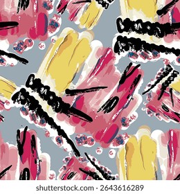 Handgetekende vectorillustratie Olie op canvas. kleurrijke verf penseelstreek schilderij, Abstracte kunst vector illustratie. Penseelstreken van verf. moderne kunst. Prints, wallpapers.

