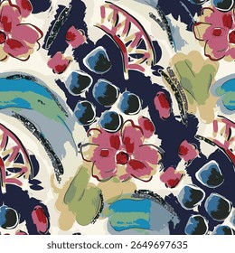ilustração de vetor desenhado à mão óleo sobre tela. pintura colorida pincel traçado, arte abstrata ilustração de vetor. Pinceladas de tinta. Arte moderna. Impressões, papéis de parede.