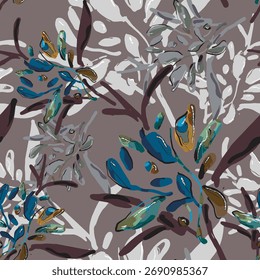 Ilustración vectorial dibujada a mano óleo sobre lienzo. pintura colorida de pincelada, Ilustración vectorial de arte Abstractas. Pinceladas de pintura. Arte moderno. Estampados, Fondos de pantalla.