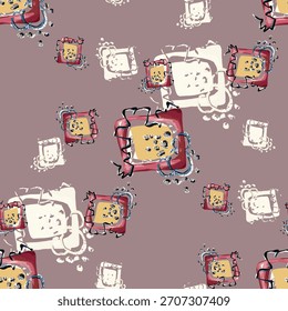 Ilustración vectorial dibujada a mano óleo sobre lienzo. pintura colorida de pincelada, Ilustración vectorial de arte Abstractas. Pinceladas de pintura. Arte moderno. Estampados, Fondos de pantalla.