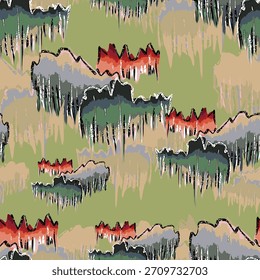 Ilustración vectorial dibujada a mano óleo sobre lienzo. pintura colorida de pincelada, Ilustración vectorial de arte Abstractas. Pinceladas de pintura. Arte moderno. Estampados, Fondos de pantalla.