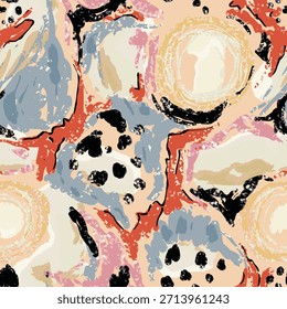 Hand drawn vector illustration Oil on canvas. colorful paint brush stroke painting, Abstract art vector illustration. Brushstrokes of paint. modern Art. Prints, wallpapers.