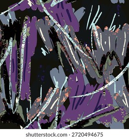 ilustração de vetor desenhado à mão óleo sobre tela. pintura colorida pincel traçado, arte abstrata ilustração de vetor. Pinceladas de tinta. Arte moderna. Impressões, papéis de parede.