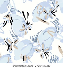 Ilustración vectorial dibujada a mano óleo sobre lienzo. pintura colorida de pincelada, Ilustración vectorial de arte Abstractas. Pinceladas de pintura. Arte moderno. Estampados, Fondos de pantalla.