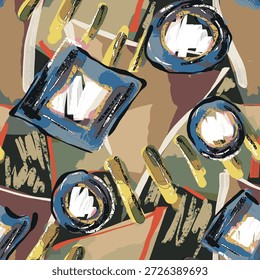 Ilustración vectorial dibujada a mano óleo sobre lienzo. pintura colorida de pincelada, Ilustración vectorial de arte Abstractas. Pinceladas de pintura. Arte moderno. Estampados, Fondos de pantalla.