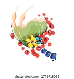 Hand drawn vector illustration Oil on canvas. colorful paint brush stroke painting, Abstract art vector illustration. Brushstrokes of paint. modern Art. Prints, wallpapers.