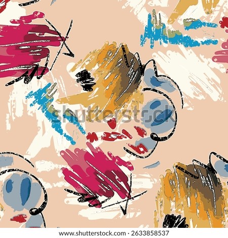 Hand drawn vector illustration Oil on canvas. colorful paint brush stroke painting, Abstract art vector illustration. Brushstrokes of paint. modern Art. Prints, wallpapers.