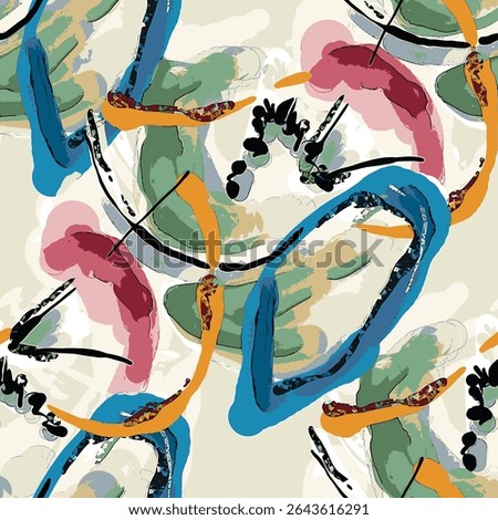 Hand drawn vector illustration Oil on canvas. colorful paint brush stroke painting, Abstract art vector illustration. Brushstrokes of paint. modern Art. Prints, wallpapers.

