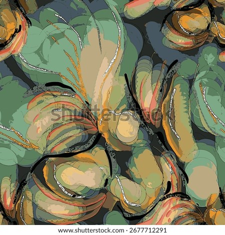 Hand drawn vector illustration Oil on canvas. colorful paint brush stroke painting, Abstract art vector illustration. Brushstrokes of paint. modern Art. Prints, wallpapers.