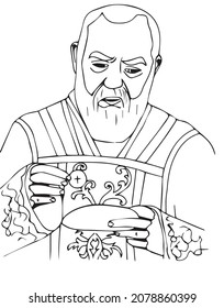 Hand drawn vector illustration of old craft man isolated on white.