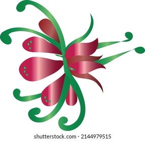 Hand drawn vector illustration on a Xmas theme with red and green gradient colors.