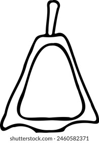 Hand drawn vector illustration of an opened water caltrop (Trapa natans), edible and medicinal aquatic plant.
