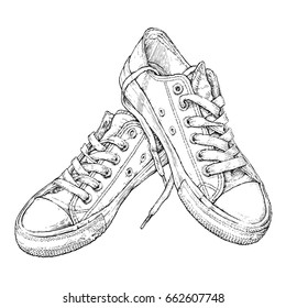 Sneakers Sketch Images, Stock Photos 