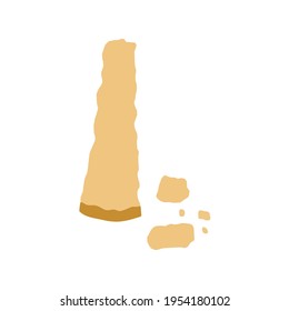Ilustración vectorial a mano de queso parmesano rallado con rallador de queso. Aislado sobre fondo blanco
