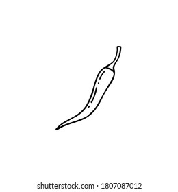 Ilustración vectorial dibujada a mano de pimienta. Elemento para sus tarjetas, carteles, pegatinas y diseño estacional.