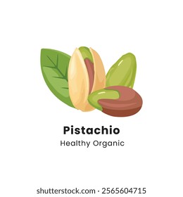 Hand drawn vector illustration of pistachio nuts on a white background