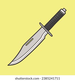 Hand drawn vector illustration of a poor knife.