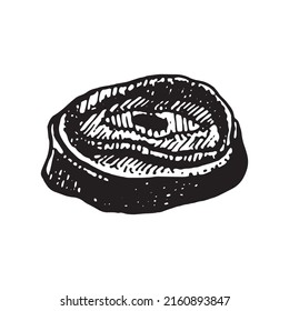 Ilustración vectorial dibujada a mano del filete de cerdo