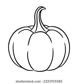 Ilustración vectorial dibujada a mano de una calabaza
