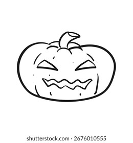 Hand drawn vector illustration of Pumpkin isolated on white background