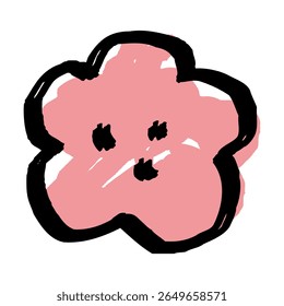 Hand drawn vector illustration of red flowers.