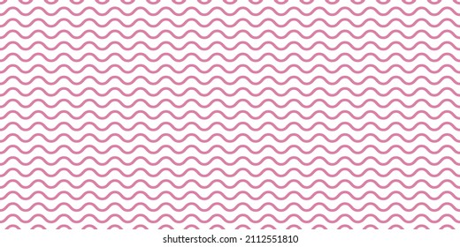 Handgezeichnete Vektorgrafik. Nahtloses Muster mit süß rosa Zickzacklinien einzeln auf Weiß. Ideal für Einladungen, Grußkarten, Scrapbooking, Print, Stoff, Geschenkverpackung.
