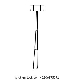 Hand drawn vector illustration of selfie stick.