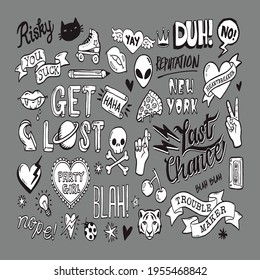 hand drawn vector illustration set