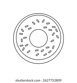 Hand drawn vector illustration - Set of tasty donuts. Sketch.