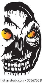 An hand drawn vector illustration - skull