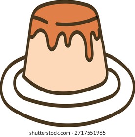 Ilustración vectorial dibujada a mano de un pastel de gasa suave. Icono lindo del doodle de la torta de la esponja aislado en el fondo blanco para el diseño del menú de la panadería