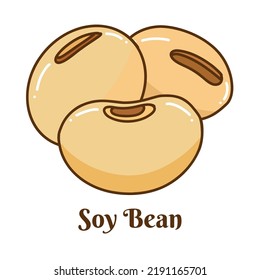 Ilustración vectorial de la soja aislada en el fondo blanco.