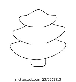 Ilustración vectorial dibujada a mano de abeto. Aislado sobre fondo blanco