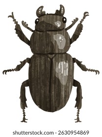 Ilustração de vetor desenhada à mão de um besouro do veado