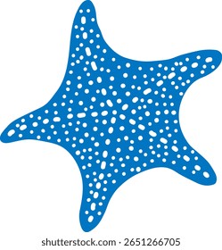 Ilustração vetorial desenhada à mão de estrela-do-mar. Impressão isolada do tema do mar para decoração de souvenir. Ilustração única da vida marinha. Desenho monocromático de estrelas do mar. Estética oceânica para design de interiores
