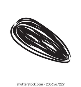 Hand drawn vector illustration of sunflower seeds. Elements for design of posters, cards, textiles, recipes, cafe menu.