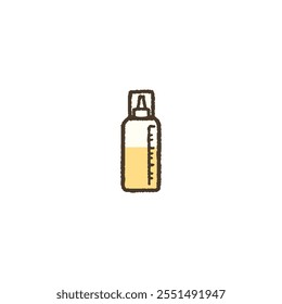 Ilustración vectorial dibujada a mano de jarabe medicinal